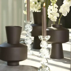 Light en Living Kaarsenhouder Ø9,5x34 cm ITINGA glas bubbel helder