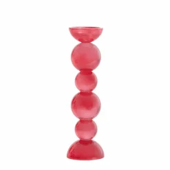 Light en Living Kaarsenhouder Ø9,5x34 cm ITINGA glas melk koraal