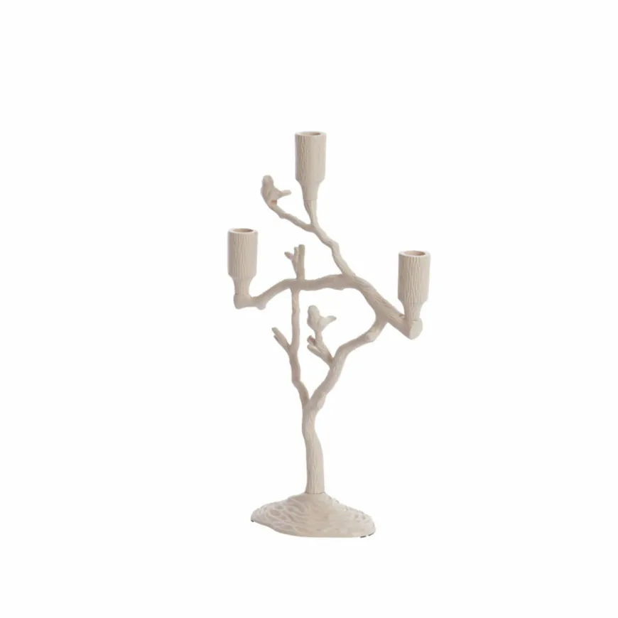 Light en Living Kandelaar 3L 26x11x42 cm JARDIA creme