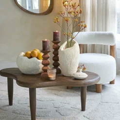 Light en Living Kandelaar Ø10,5x33,5 cm ALVERCA hout roodbruin
