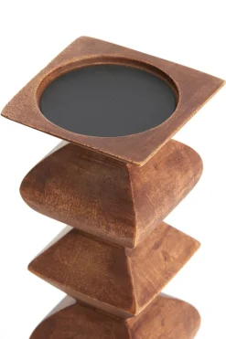 Light en Living Kandelaar Ø10,5x33,5 cm ALVERCA hout roodbruin