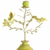 Light en Living Kandelaar 35,5x18x37,5 cm BUTTERFLY lichtgroen+lichtgoud