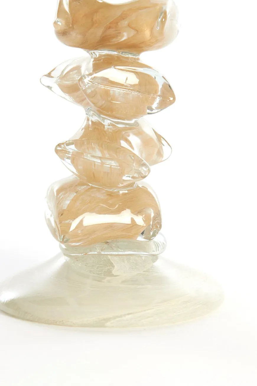Light en Living Kandelaar Ø11,5X29,5 cm ESTINA creme+bruin