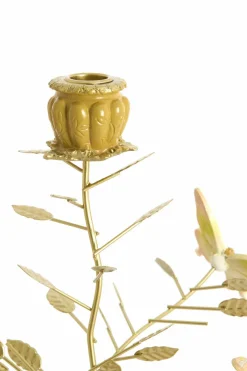 Light en Living Kandelaar 35,5x18x37,5 cm BUTTERFLY lichtroze+lichtgoud