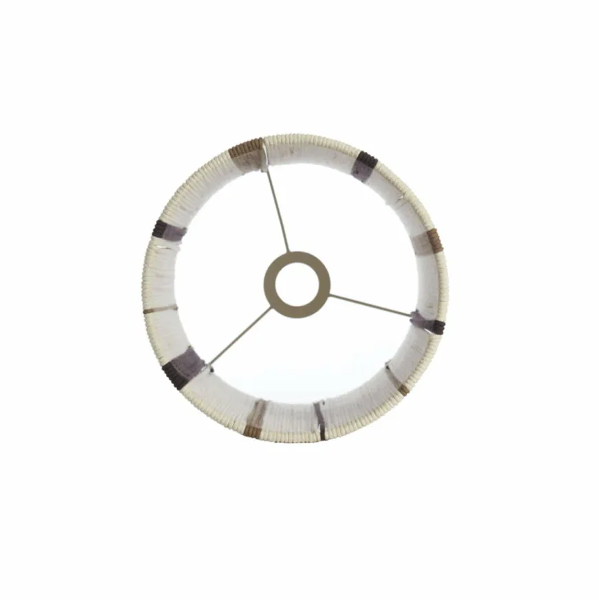 Light en Living Kap cilinder 20-20-30 cm MEDAN crème+bruin+donker bruin