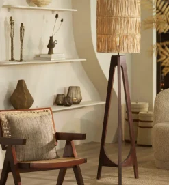 Light en Living Kap cilinder 40-40-50 cm LANZANO raffia naturel