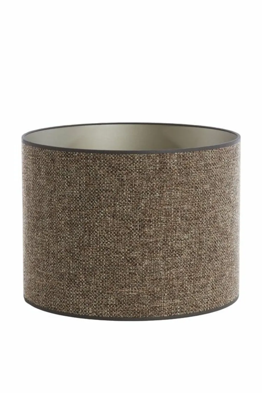 Light en Living Kap cilinder SAVERNA donker bruin - diverse afmetingen