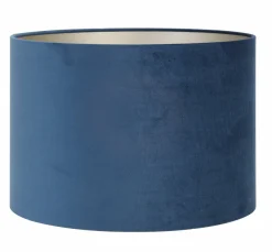 Light en Living Kap cilinder 35-35-30 cm VELOURS petrol blauw