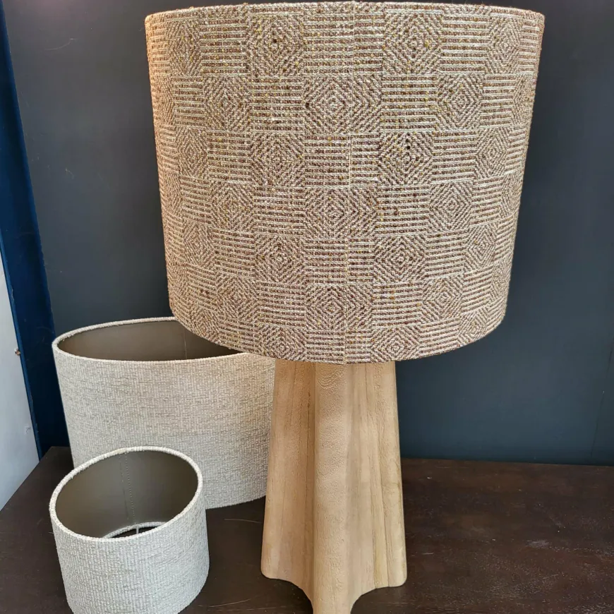 Light en Living Kap cilinder 40-40-30 cm RAVI bruin