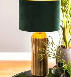 Light en Living Kap cilinder VELOURS dutch green - Diverse maten