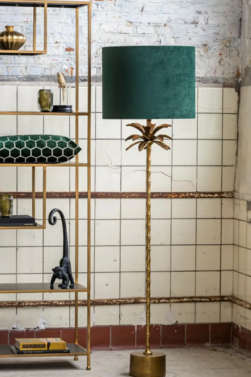 Light en Living Kap cilinder VELOURS dutch green - Diverse maten