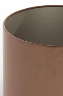 Light en Living Kap cilinder 40x40x30 cm VELOURS chocolade bruin
