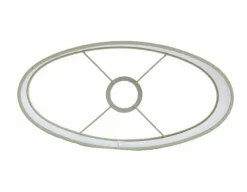 Light en Living Kap ovaal recht smal 45-21-32 cm SENDAI zand