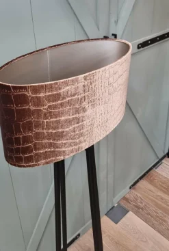 Light en Living Kap ovaal recht smal 45-21-22 cm PRAYA bruin