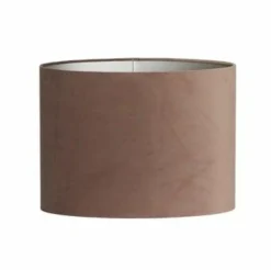 Light en Living Kap ovaal recht smal 38x17,5x28 cm VELOURS chocolade bruin