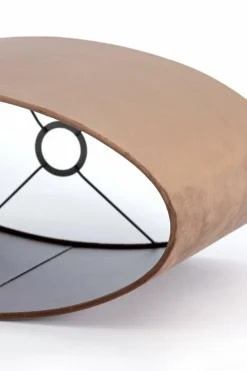 Light en Living Kap ovaal recht smal 38x17,5x28 cm VELOURS chocolade bruin