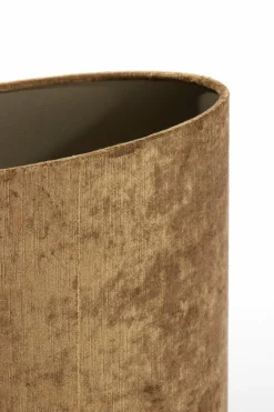 Light en Living Kap ovaal recht smal 45-21-32 cm GEMSTONE brons