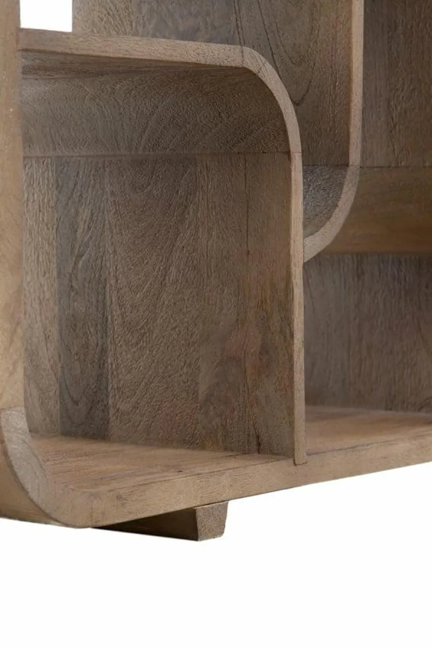 Light en Living Kast open 100x30x200 cm LABARE grijs-donker bruin