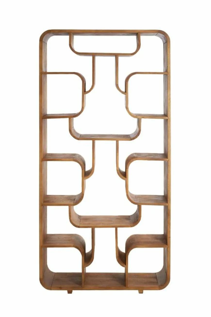 Light en Living Kast open 100x30x200 cm LABARE licht bruin