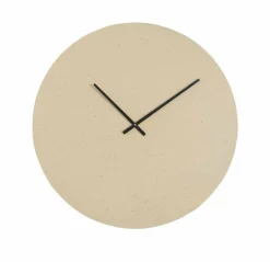 Light en Living Klok Ø74 cm LICOLA mat zand+licht bruin gespikkeld