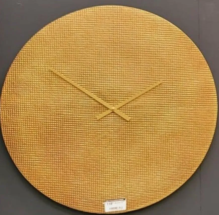 Light en Living Klok Ø58 cm NURRAN relief antiek brons