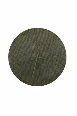 Light en Living Klok Ø58 cm NURRAN relief antiek brons