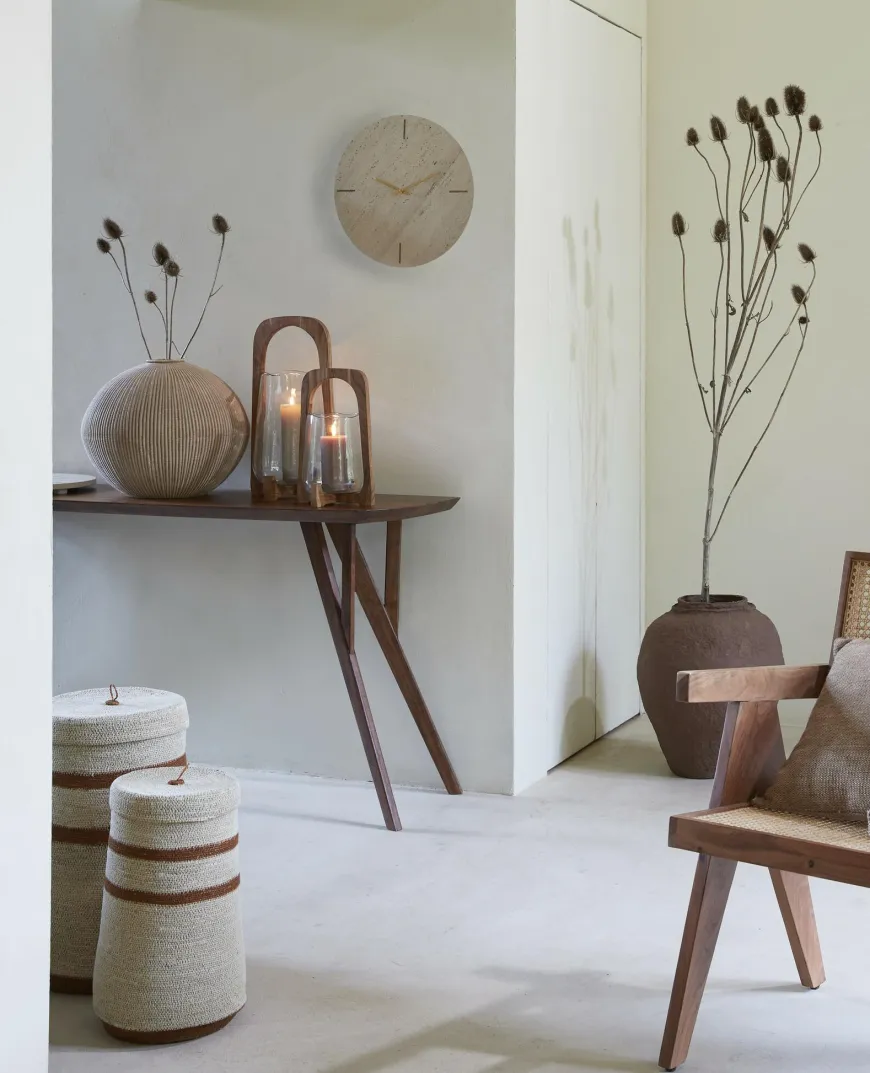 Light en Living Klok Ø43 cm JENAY travertin zand