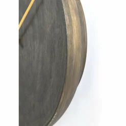 Light en Living Klok Ø56 cm VETI mango hout donker bruin+goud