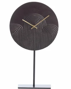 Light en Living Klok op voet 26x7x40 cm GWENNA bruin