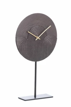 Light en Living Klok op voet 26x7x40 cm GWENNA bruin