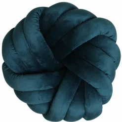 Light en Living Kussen 33x33 cm KNOT velvet petrol