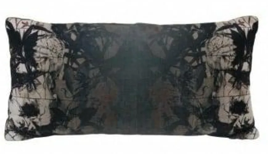 Light en Living Kussen 60x30 cm RORSCHACH velvet groen dessin