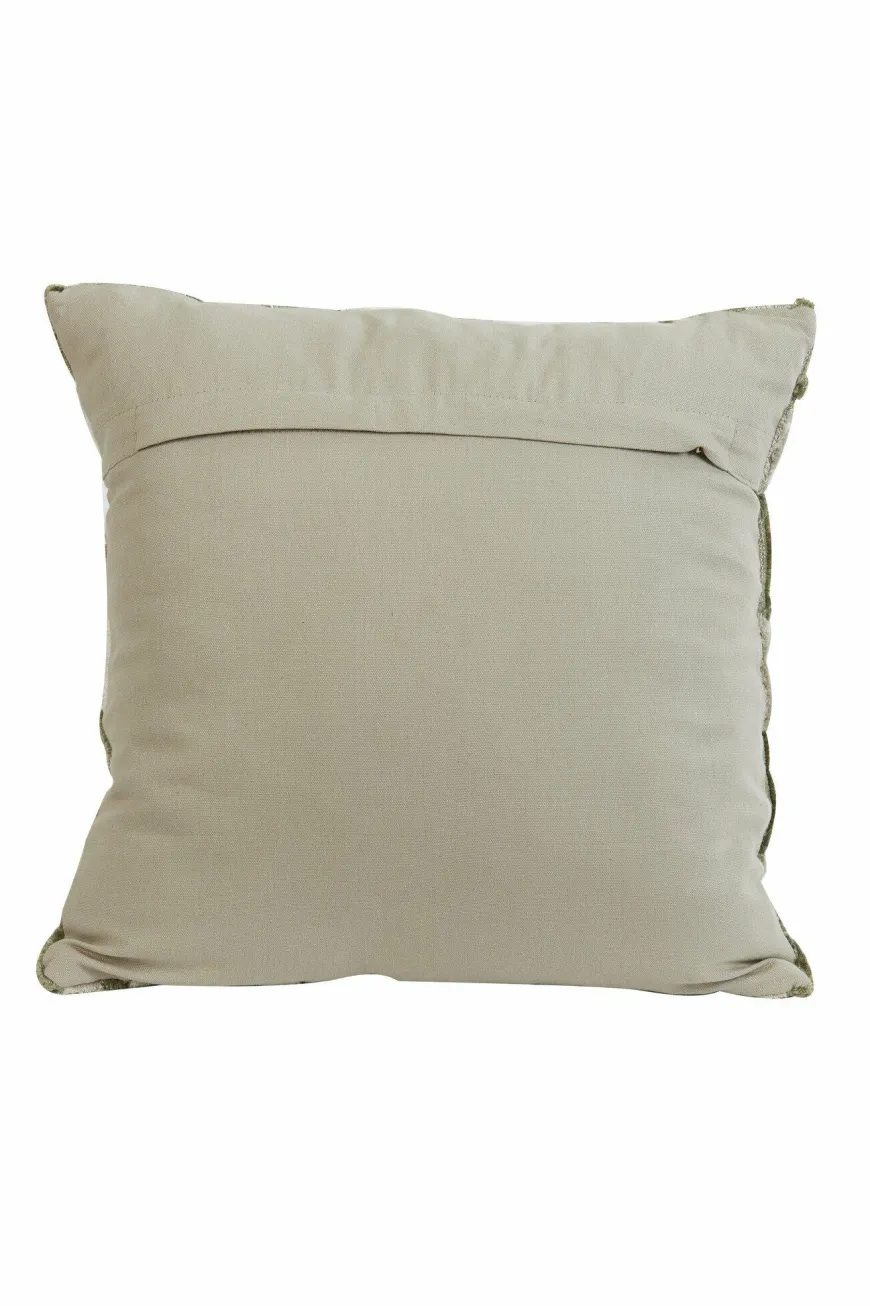 Light en Living Kussen 45x45 cm JEMBANA zand+olijf groen