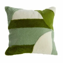 Light en Living Kussen 45x45 cm TOFNA groen+wit