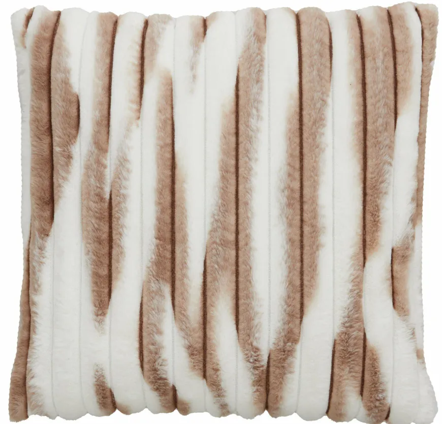 Light en Living Kussen 45x45 cm MABLY velvet crème-bruin