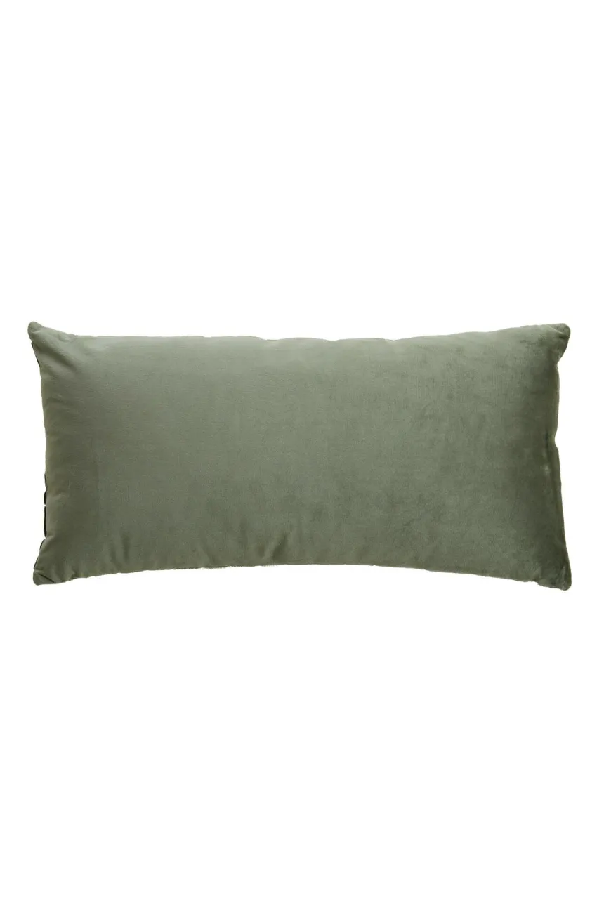 Light en Living Kussen 60x30 cm ROMAIN groen-wit