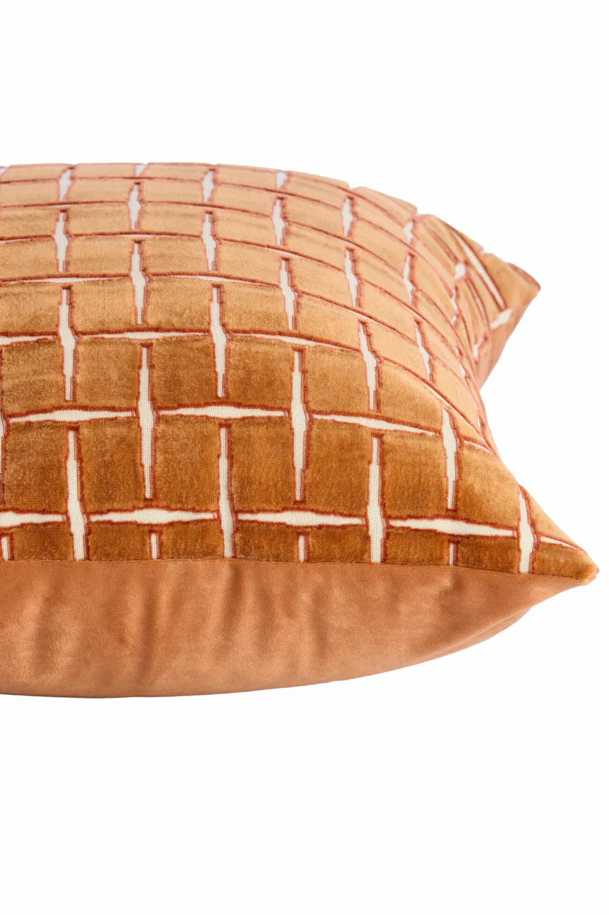 Light en Living Kussen 45x45 cm ROMAIN oranje-wit
