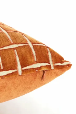 Light en Living Kussen 60x30 cm ROMAIN oranje-wit