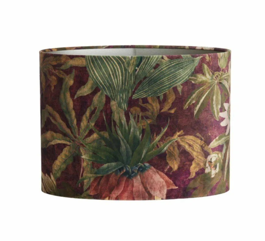 Light en Living Lampenkap ovaal recht smal 38-17,5-28 cm PASSION paars