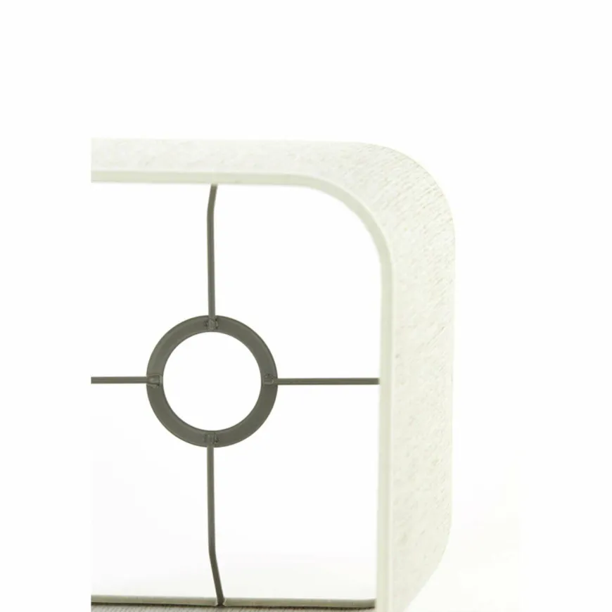Light en Living Lampenkap vierkant rond hoog 30-30-35 cm BRESKA parel wit