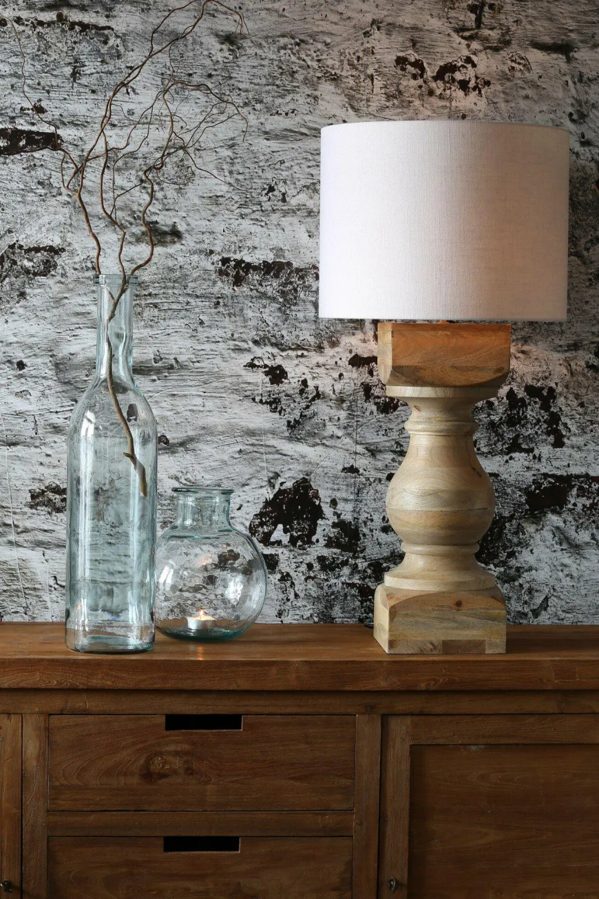 Light en Living Lampenkap cilinder 30-30-21 cm LIVIGNO eiwit