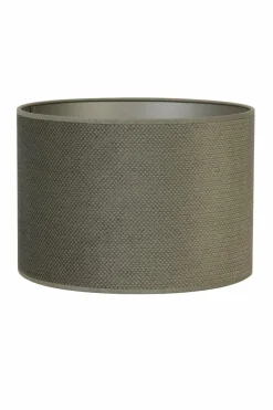 Light en Living Lampenkap cilinder VANDY olive 30-30-21 cm