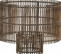 Light en Living Lampenkap RODGER bamboo Bruin Ø30x25 cm