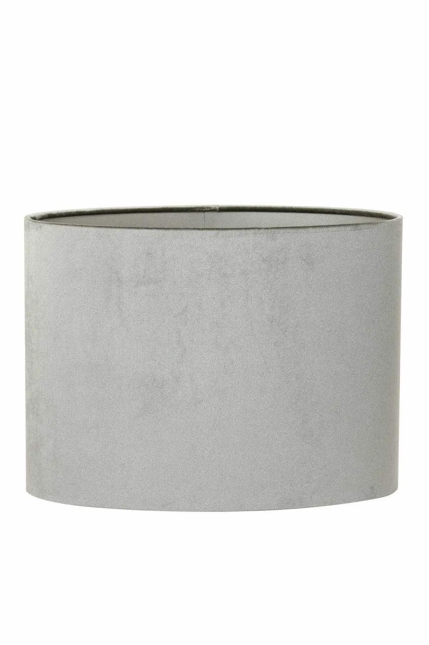 Light en Living Lampenkap ovaal recht smal ZINC taupe - diverse afmetingen
