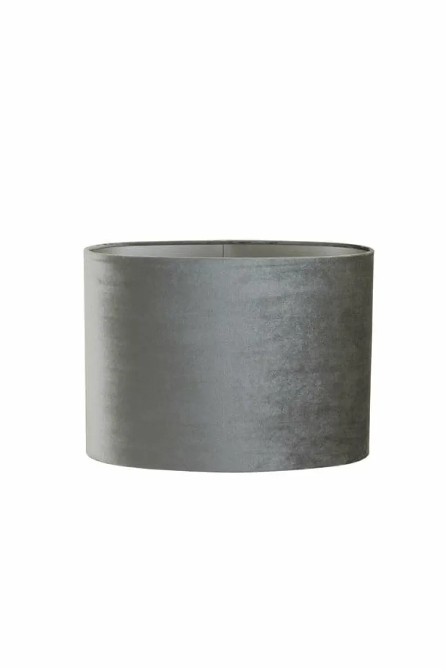Light en Living Lampenkap ovaal recht smal ZINC taupe - diverse afmetingen