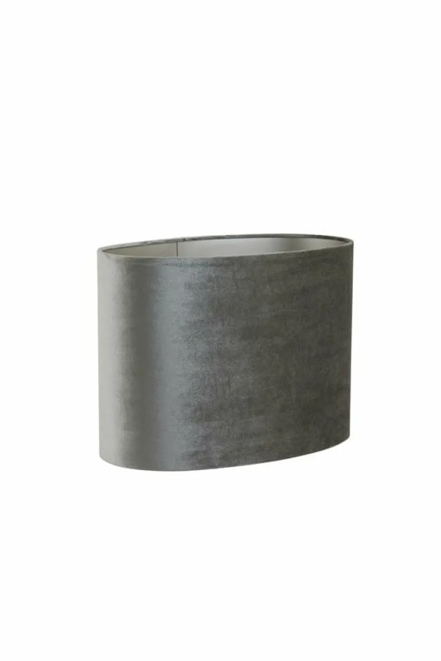 Light en Living Lampenkap ovaal recht smal ZINC taupe - diverse afmetingen