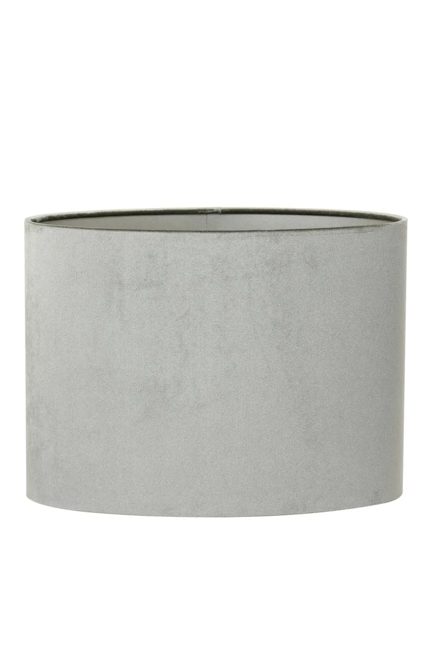 Light en Living Lampenkap ovaal recht smal ZINC taupe - diverse afmetingen