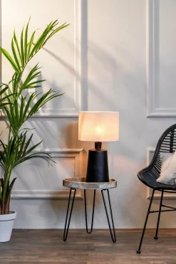 Light en Living Lampenkap cilinder 30-30-21 cm BRESKA parel wit