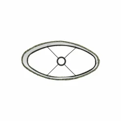 Light en Living Lampenkap ovaal recht smal 38-17,5-28 cm OSIRE groen