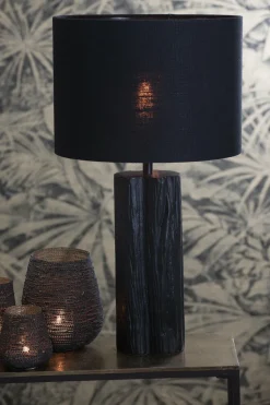 Light en Living Lampenkap cilinder 30-30-21 cm LIVIGNO zwart